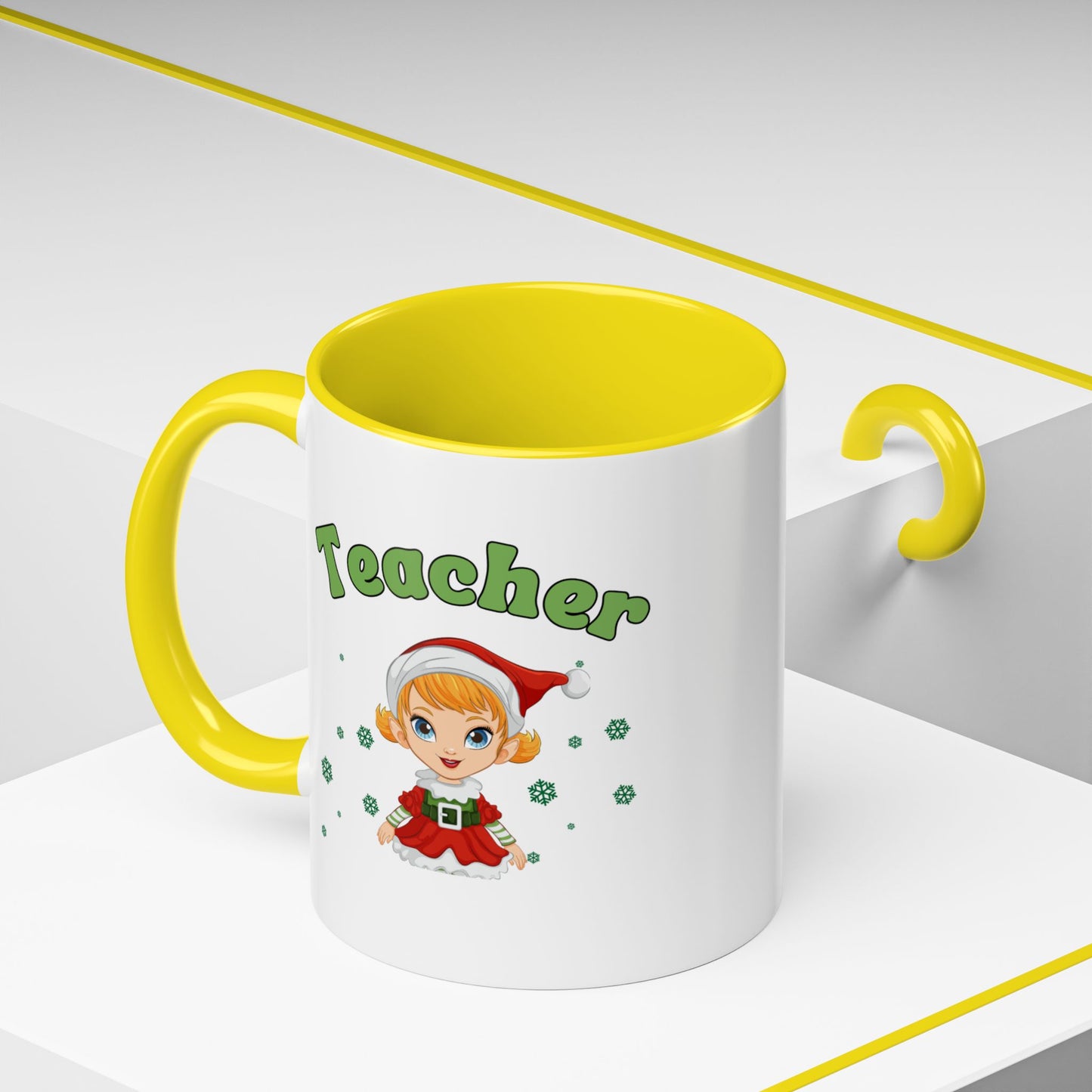 Teacher Elf Accent Coffee Mug (11, 15oz)