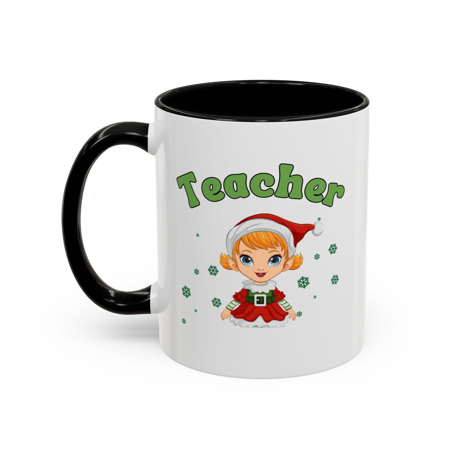 Teacher Elf Accent Coffee Mug (11, 15oz)