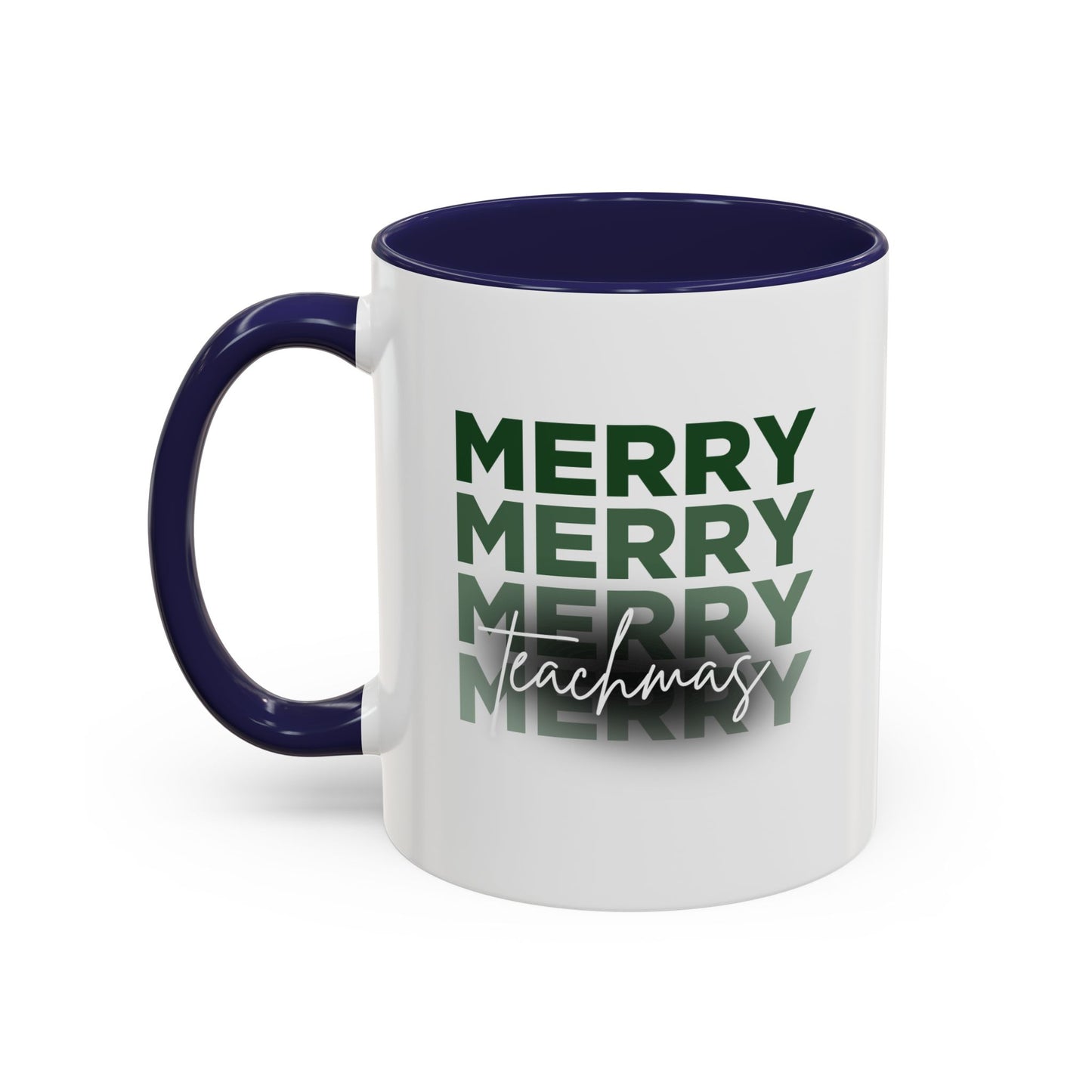 Merry Teachmas - Accent Coffee Mug (11, 15oz)