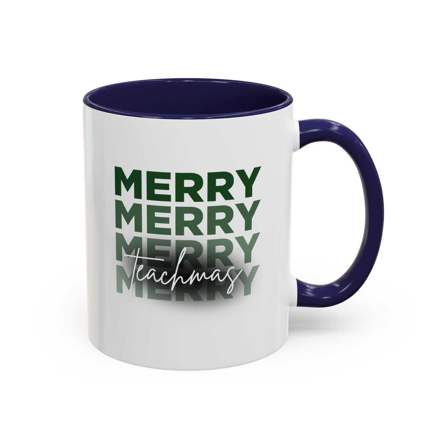 Merry Teachmas - Accent Coffee Mug (11, 15oz)